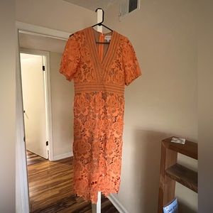 Adelyn Rae crochet midi dress